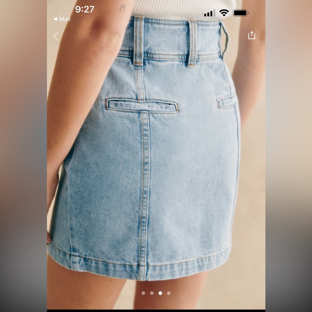 Sézane Light Blue Denim Skirt - Picture 3 of 6